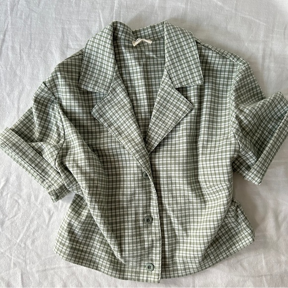 Brandy Melville Tops - John Galt Plaid Button-Up Top
